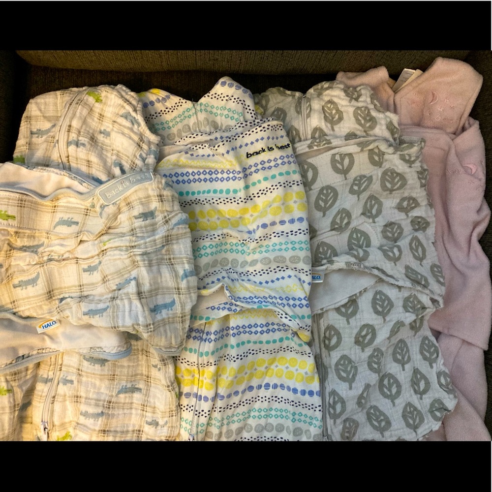 Four Halo Sleepsack swaddles - size NB
